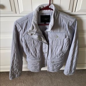 Lightweight quilted Talbots Jacket light gray